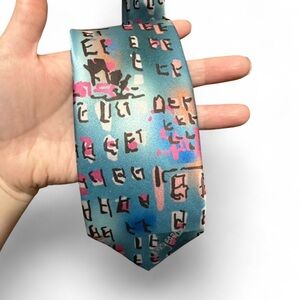 Jerry Garcia Blue and Pink Abstract Tie 90s Y2K style NWT